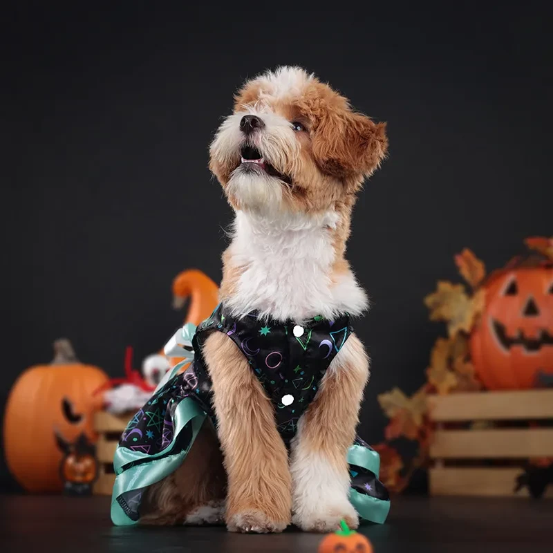 Ropa para perros Halloween Linda falda de doble capa para mascotas