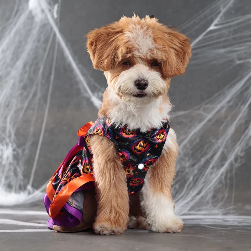 Ropa para perros Halloween Linda falda de doble capa para mascotas
