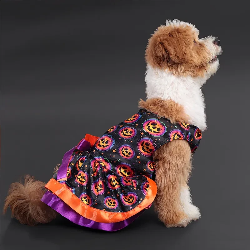 Ropa para perros Halloween Linda falda de doble capa para mascotas