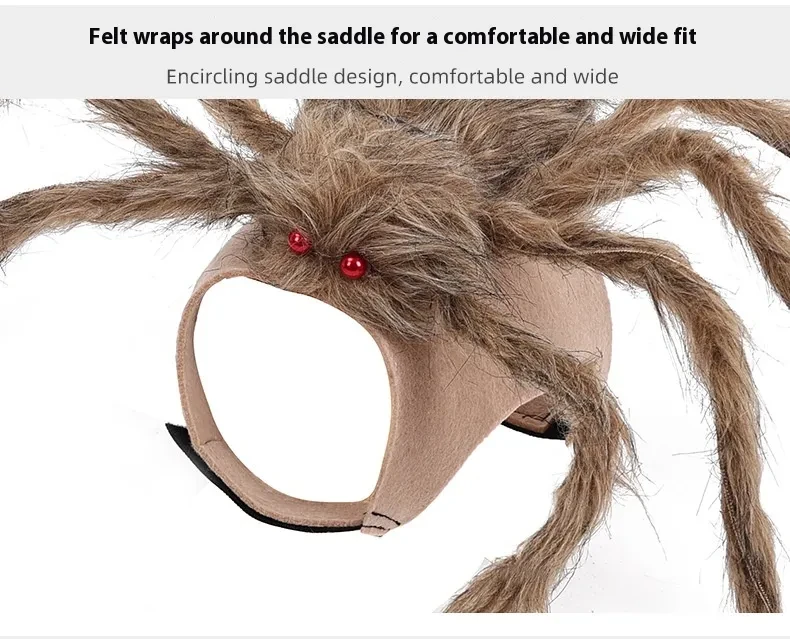 Ropa de Halloween para mascotas, disfraz de araña grande para mascotas