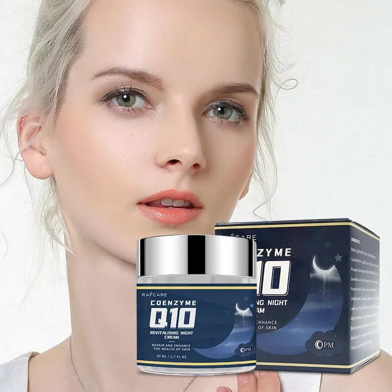 Crema de noche hidratante y reparadora para el rejuvenecimiento de la piel.