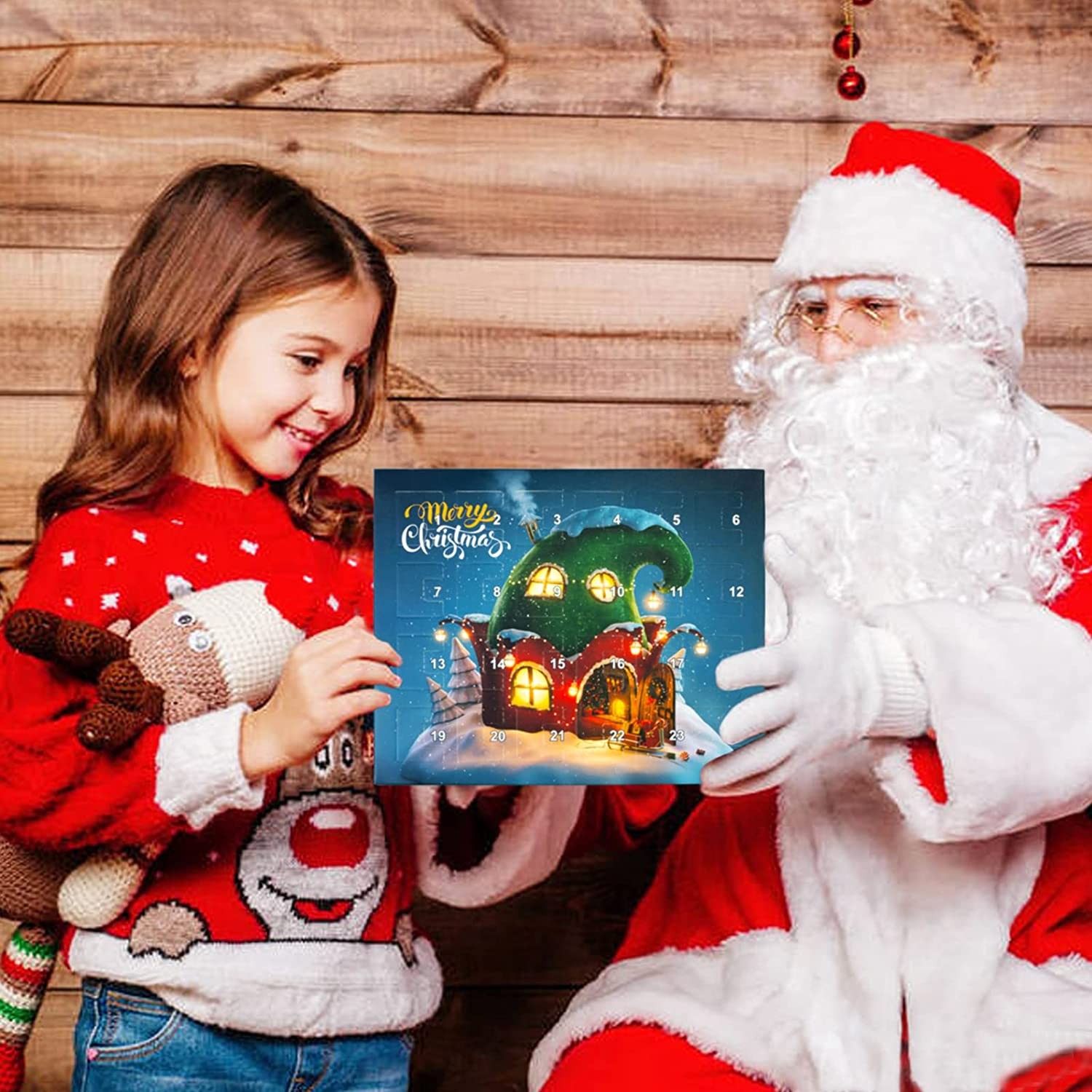 Juego de pulseras con calendario de cuenta regresiva de Navidad de 24 días para hacer tú mismo