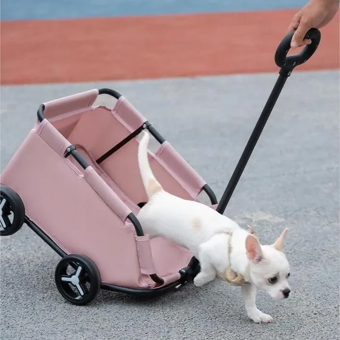 Cochecito para mascotas, carrito para perros y gatos, carrito pequeño para mascotas, carrito de almacenamiento plegable portátil