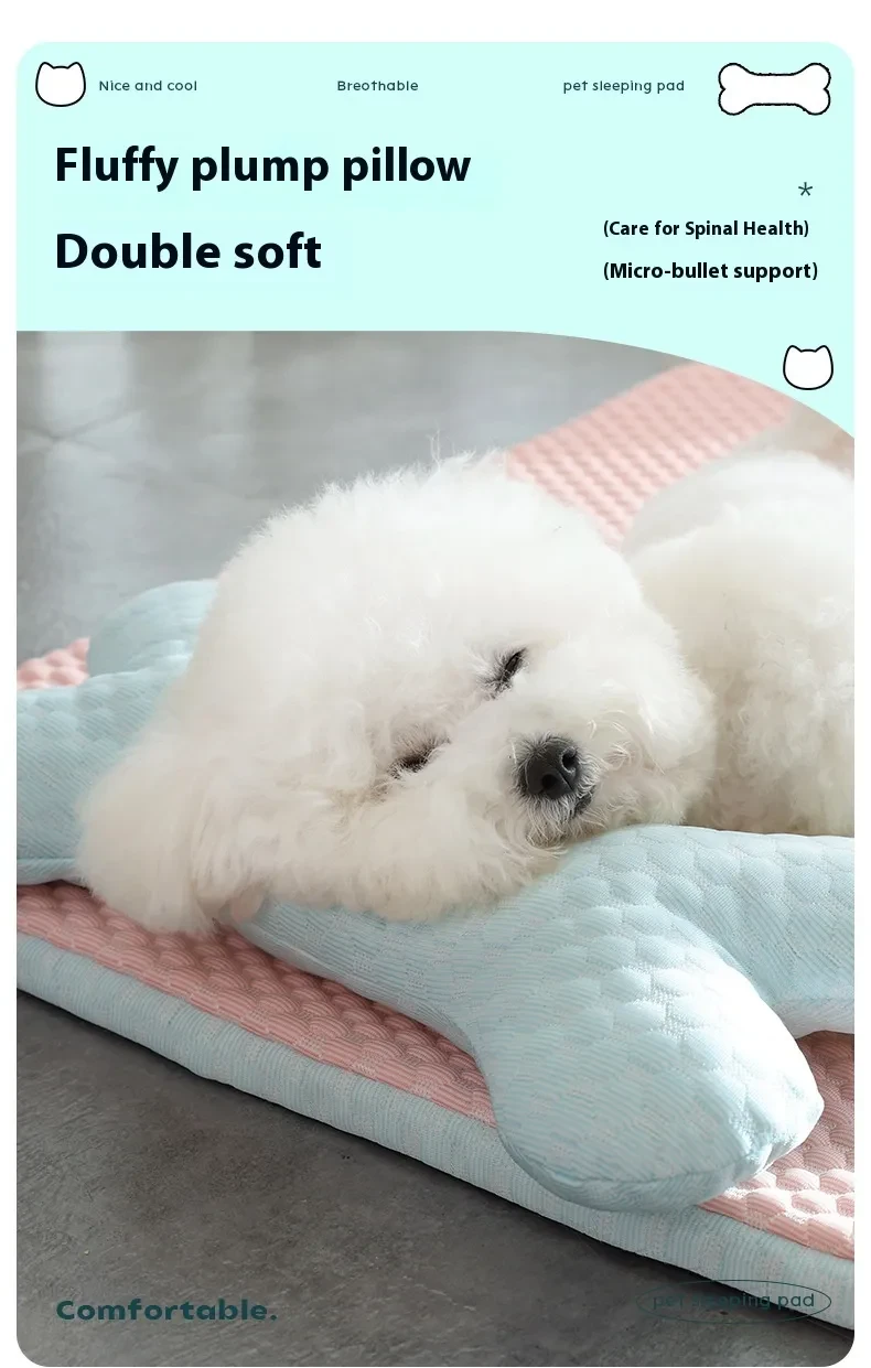 Cama para perros transpirable y refrescante para primavera y verano, colchoneta para dormir para perros pequeños, medianos y gatos, suave y antideslizante, suministros para mascotas.