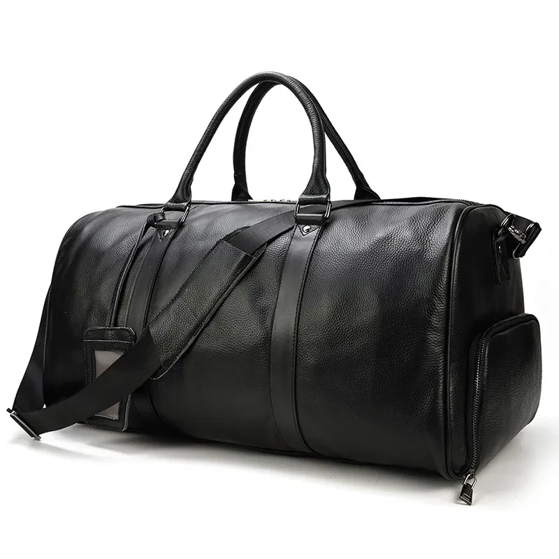 Bolso de mano para viajes de negocios de cuero de gran capacidad