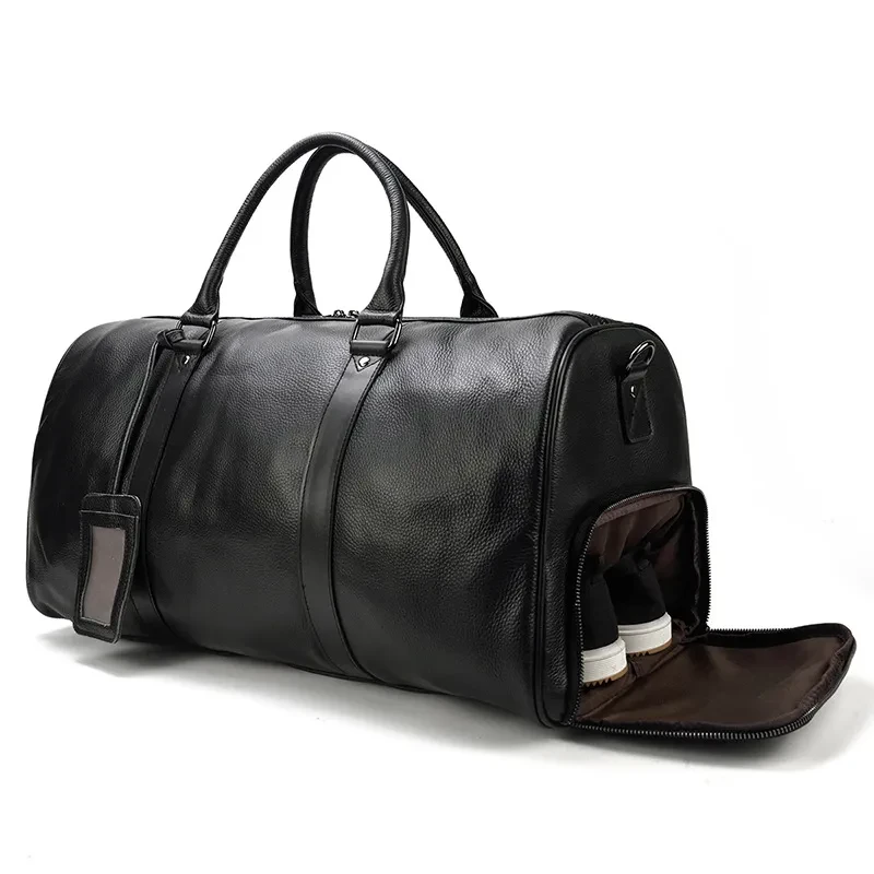 Bolso de mano para viajes de negocios de cuero de gran capacidad