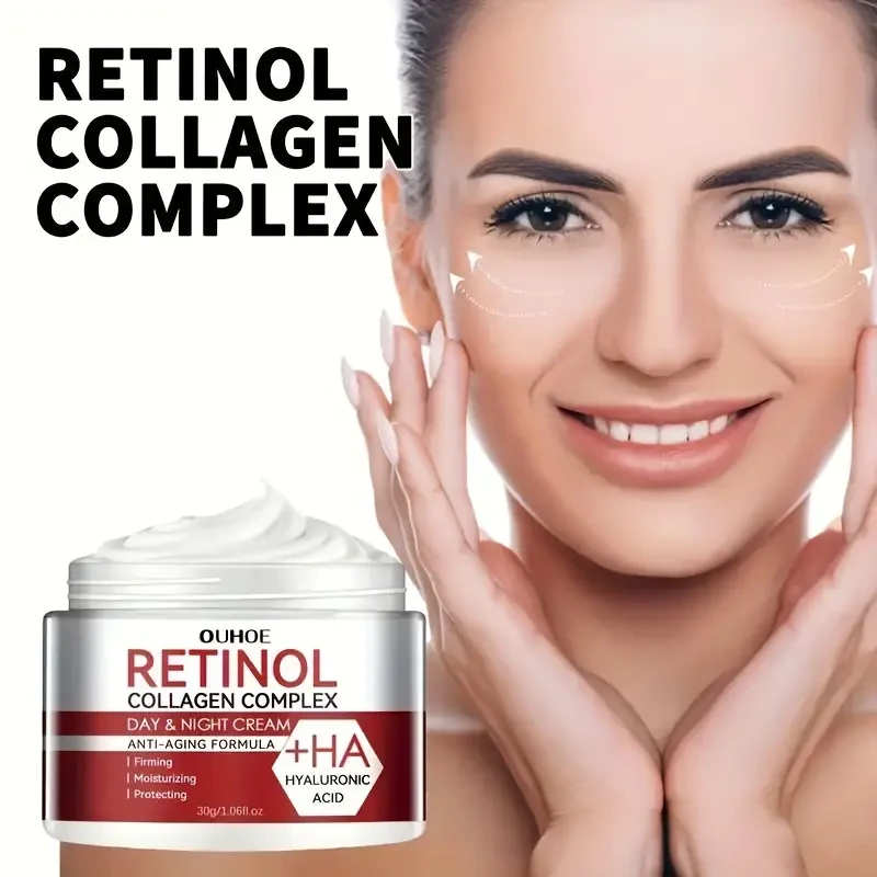 Crema hidratante unisex con retinol y colágeno