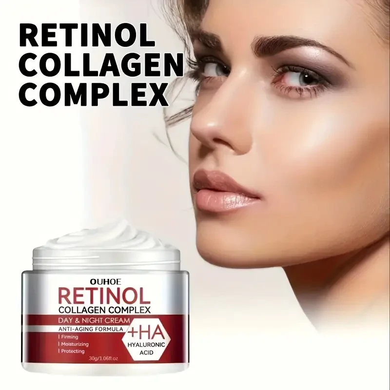 Crema hidratante unisex con retinol y colágeno