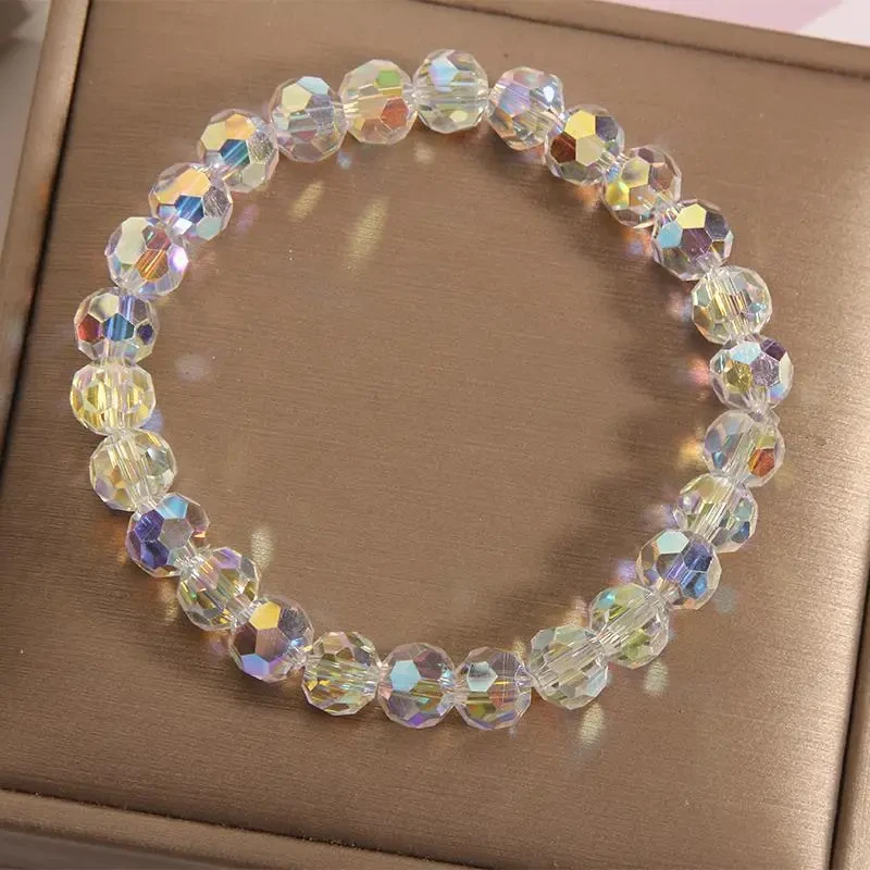 Elegante pulsera de cuentas de cristal: lujo ligero y simplicidad para uso diario.