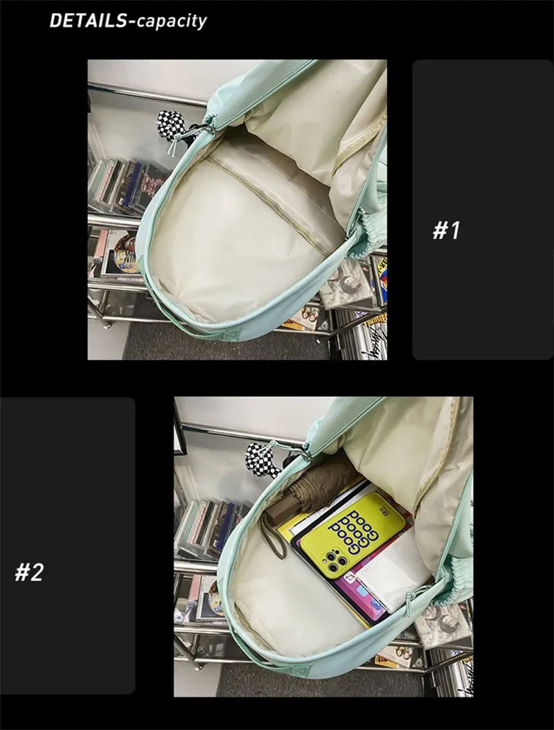 Mochilas sencillas, mochilas escolares, mochilas de nailon para estudiantes y niñas.