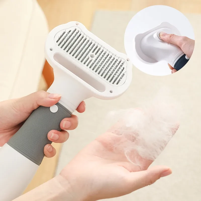 Peine eléctrico para arrancar y soplar el pelo de mascotas