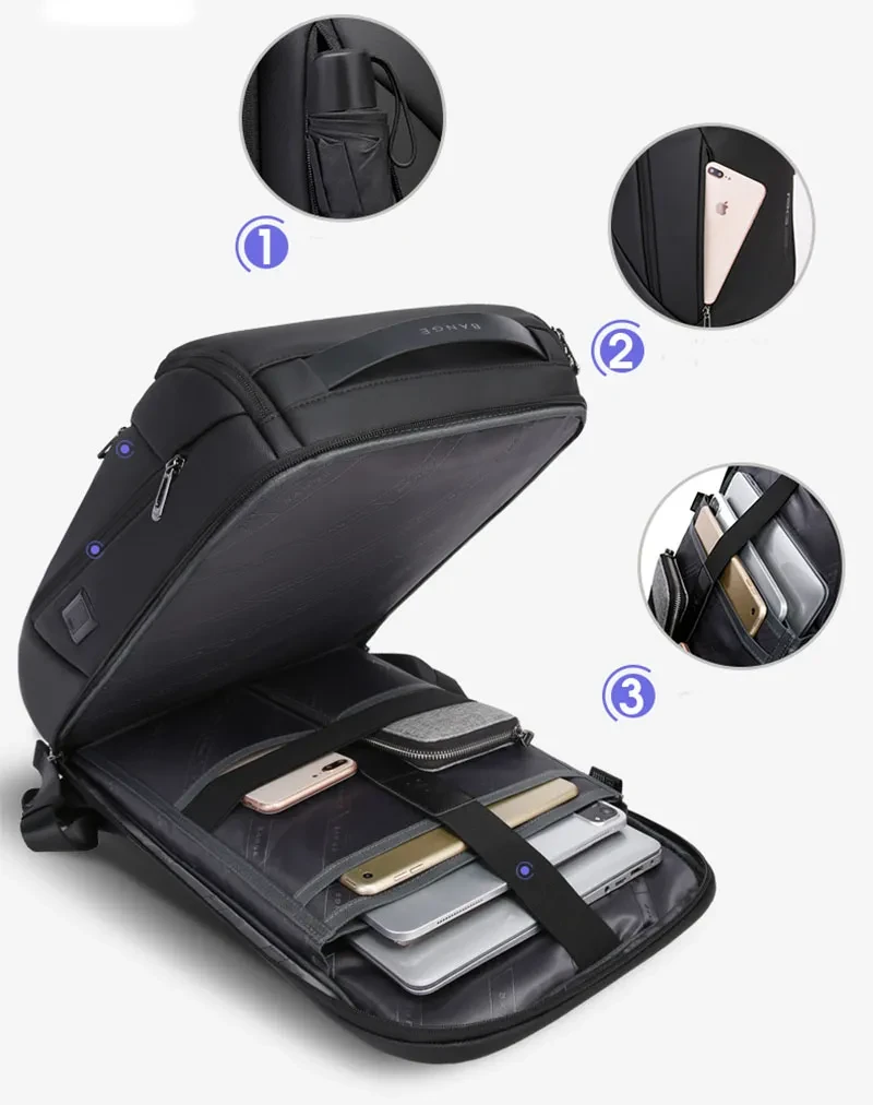 Mochila de viaje para ordenador de gran capacidad para hombre