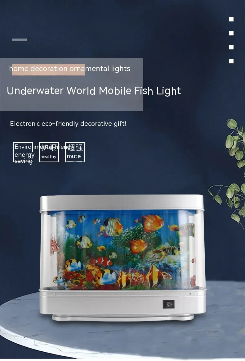 Lámpara de simulación de pez ornamental, decoración nocturna para el hogar.