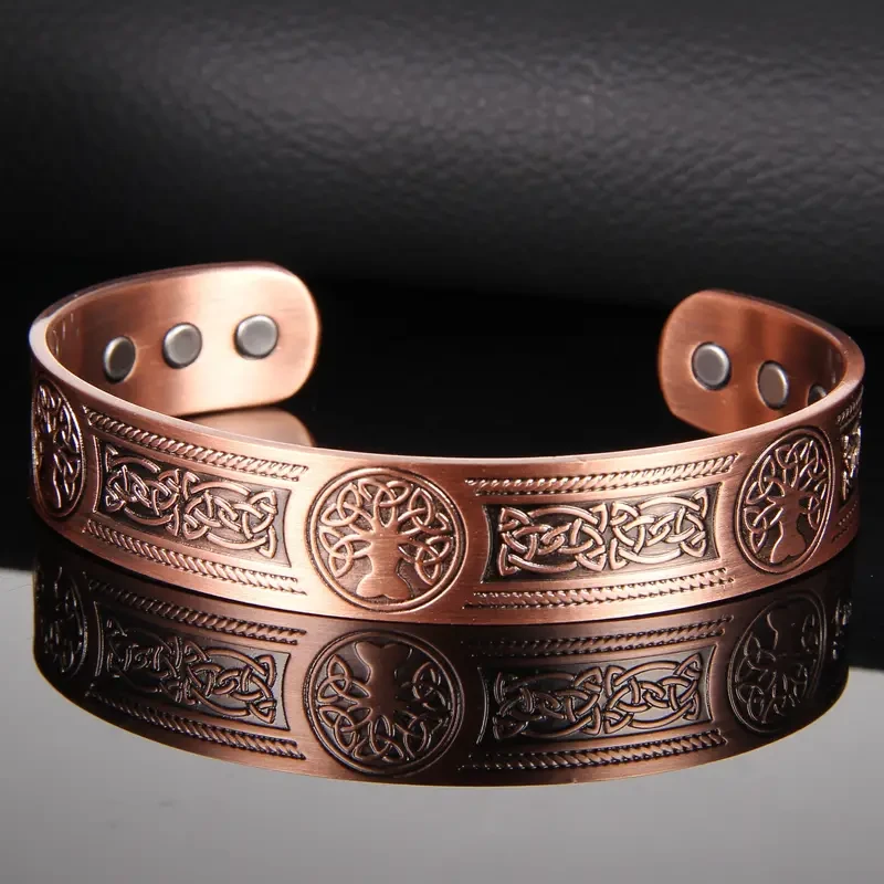 6 pulseras magnéticas de cobre macizo