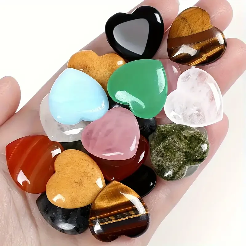Juego de 10 cristales en forma de corazón
