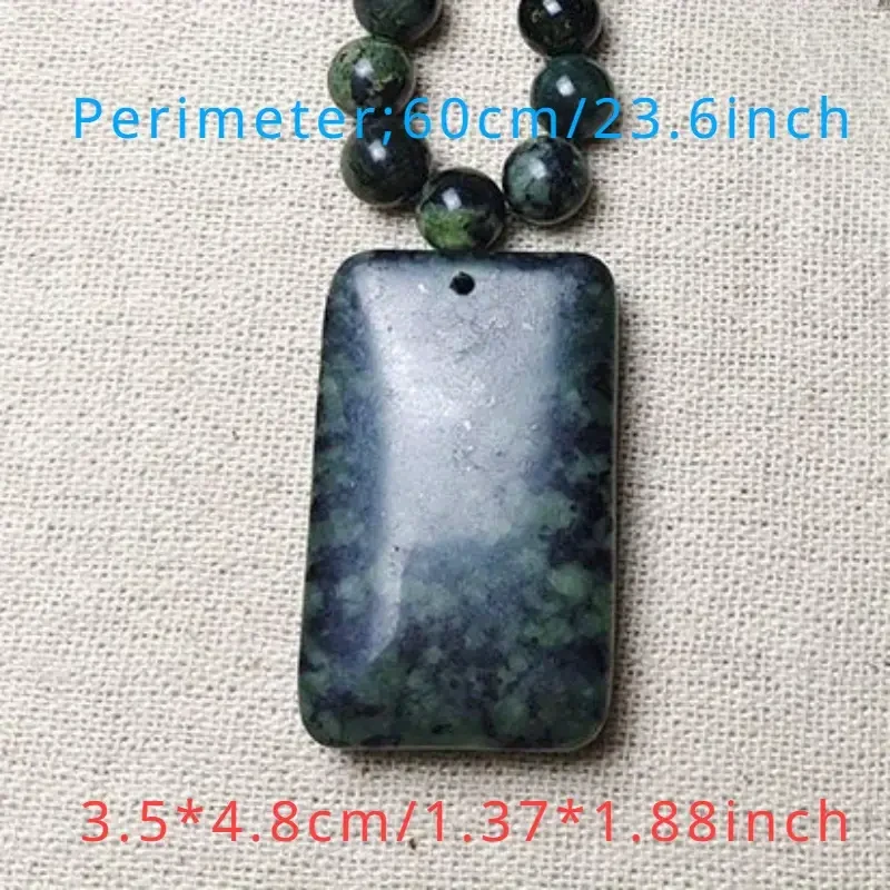 Collar con colgante de jade tibetano natural