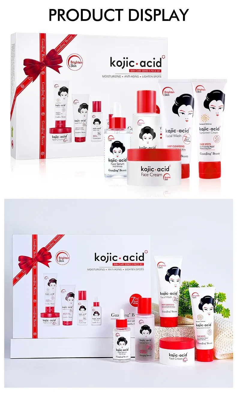 Set de tónico y loción con ácido kójico