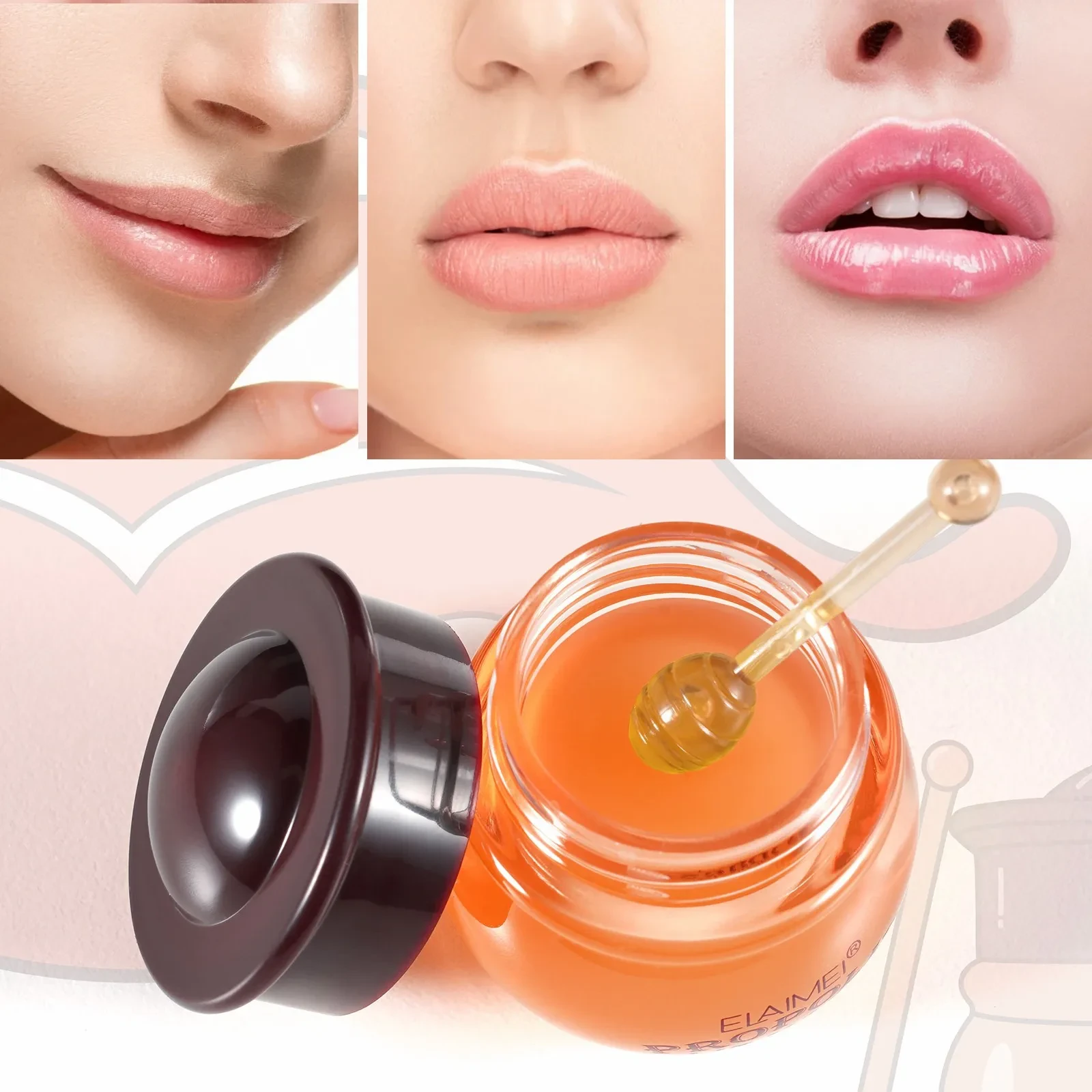 Mascarilla labial de melocotón y miel para eliminar la piel muerta