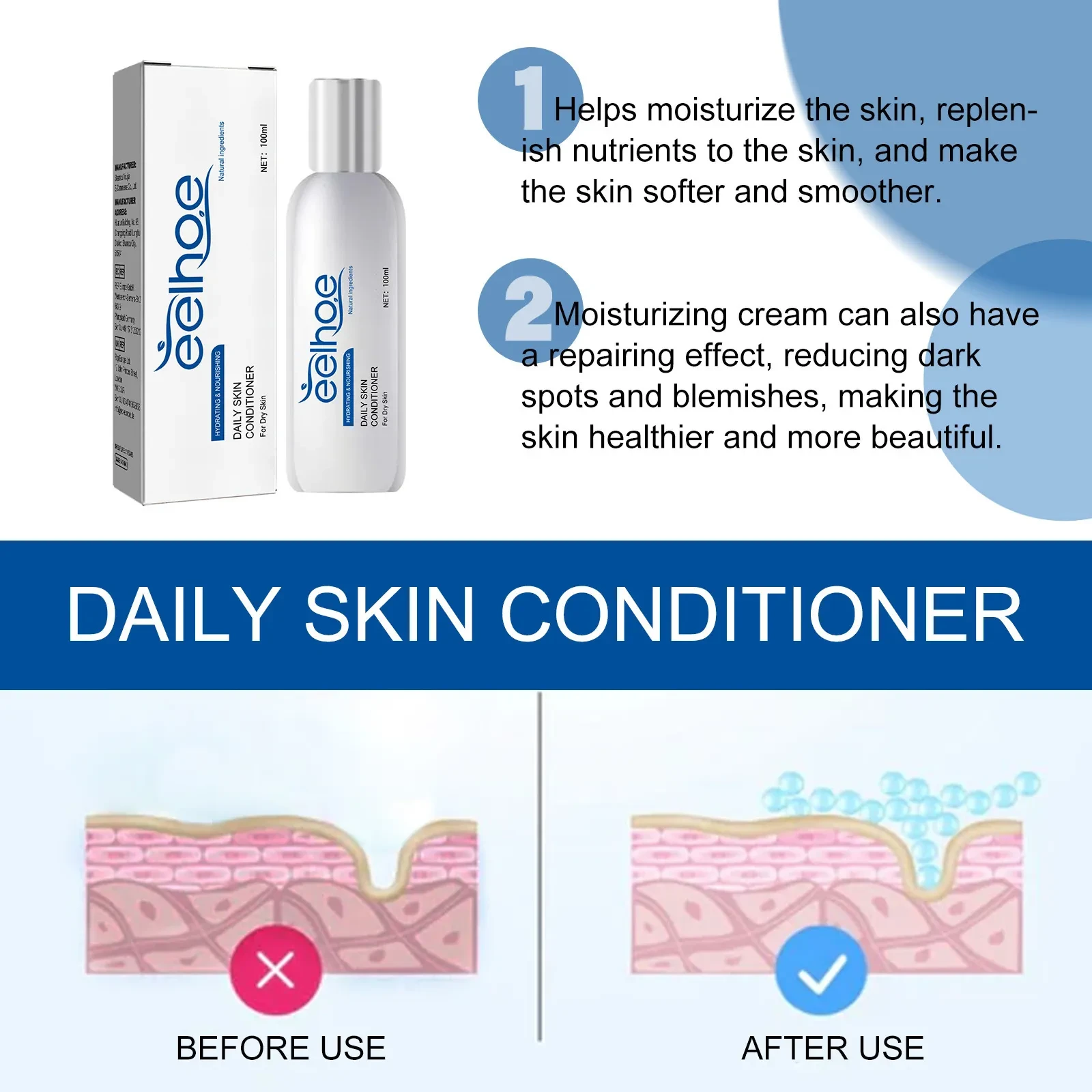 Crema hidratante suave antigrietas para el cuerpo y el cuello