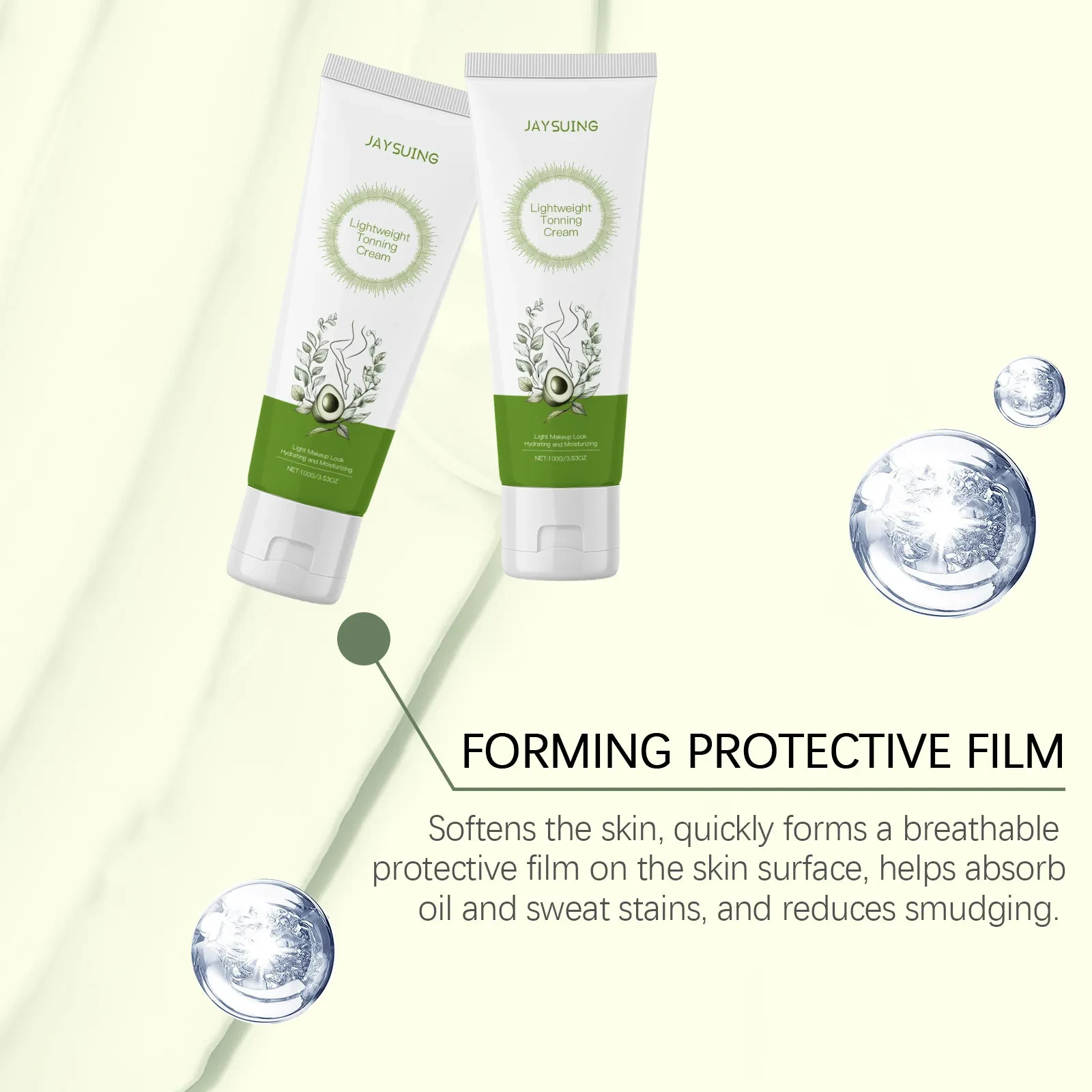 Crema de núcleo natural transparente ligera