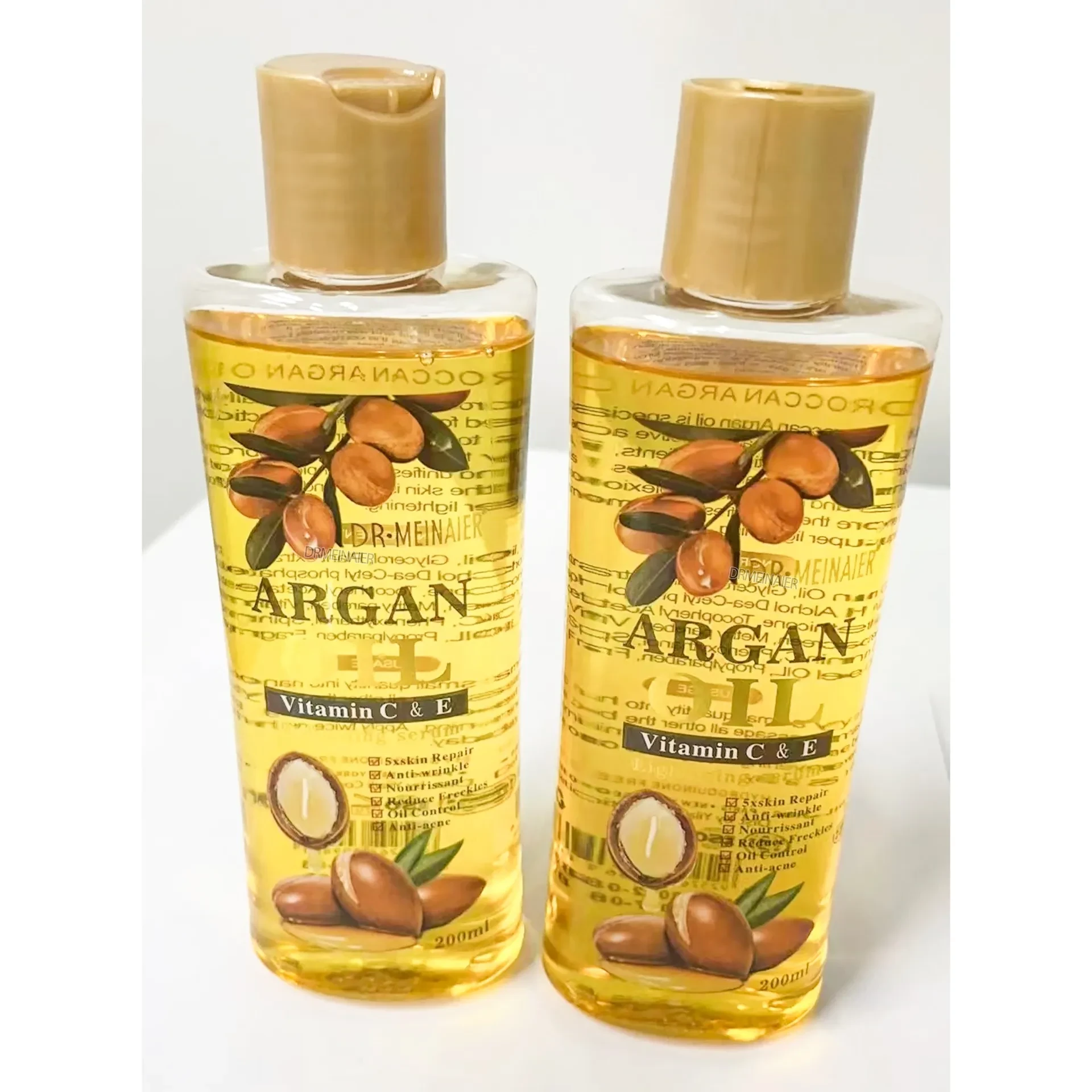 Aceite de argán hidratante facial y corporal para el cuidado de la piel.