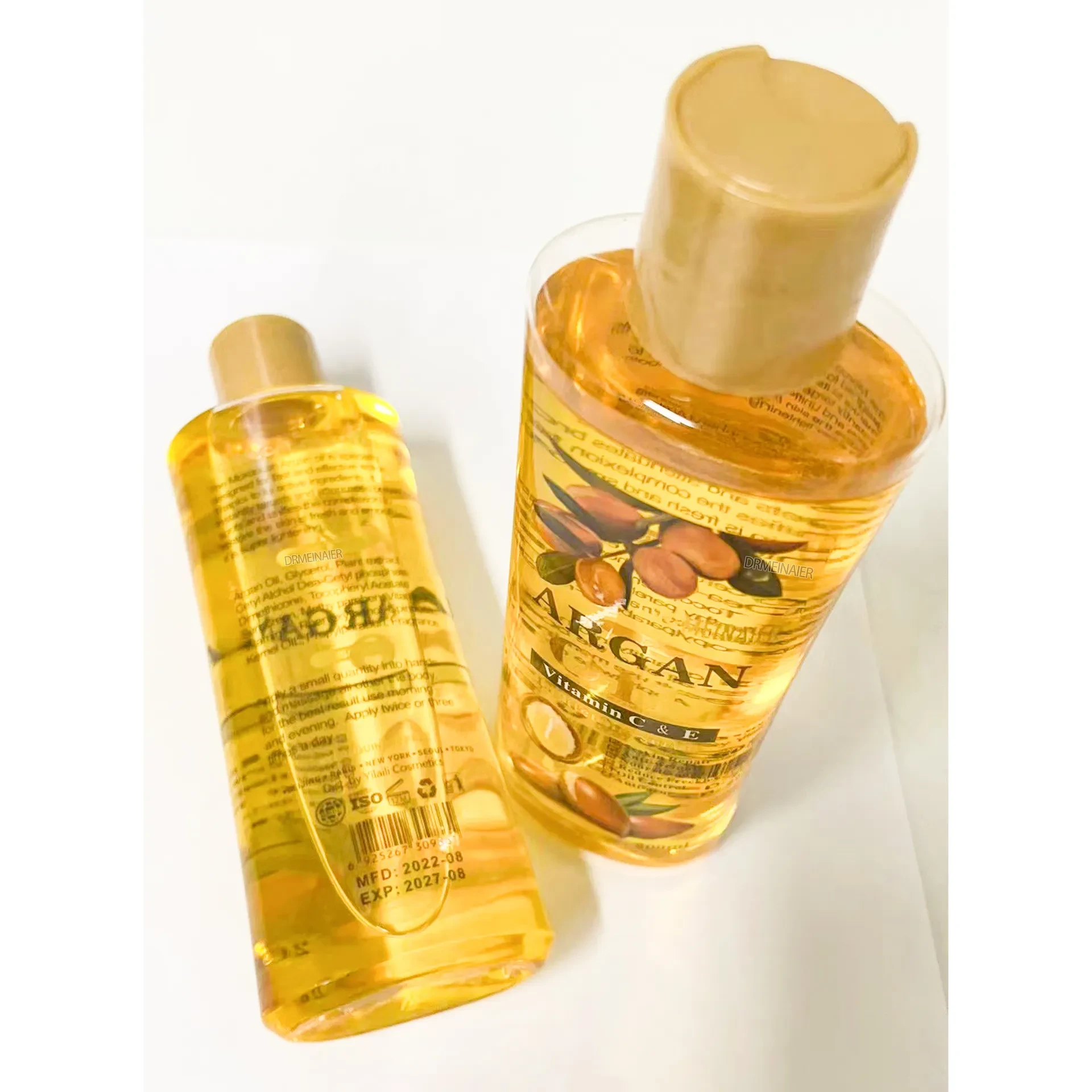 Aceite de argán hidratante facial y corporal para el cuidado de la piel.