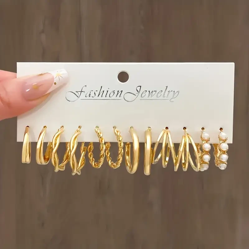 Pendientes para mujer 24 pares Corazón y imitación