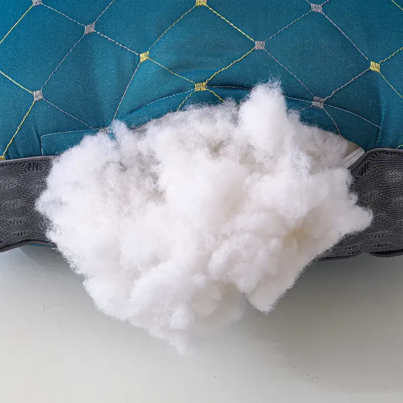 Almohada de maternidad ergonómica - Almohada de masaje cervical ajustable de algodón tejido, soporte ortopédico, firmeza media-suave