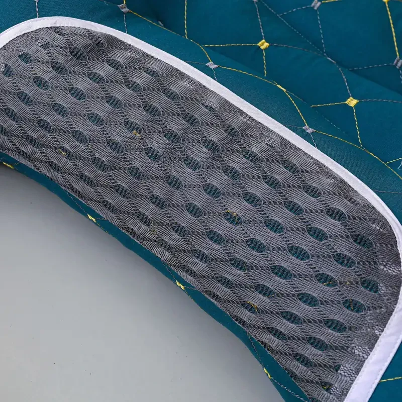 Almohada de maternidad ergonómica - Almohada de masaje cervical ajustable de algodón tejido, soporte ortopédico, firmeza media-suave