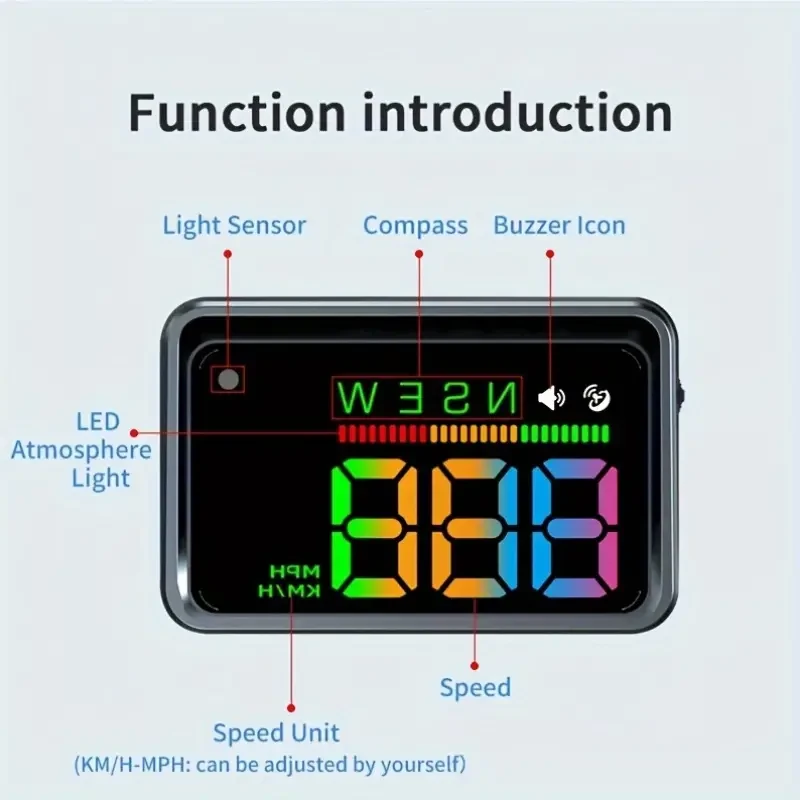 Pantalla frontal universal para coche KWHUD, velocímetro y HUD