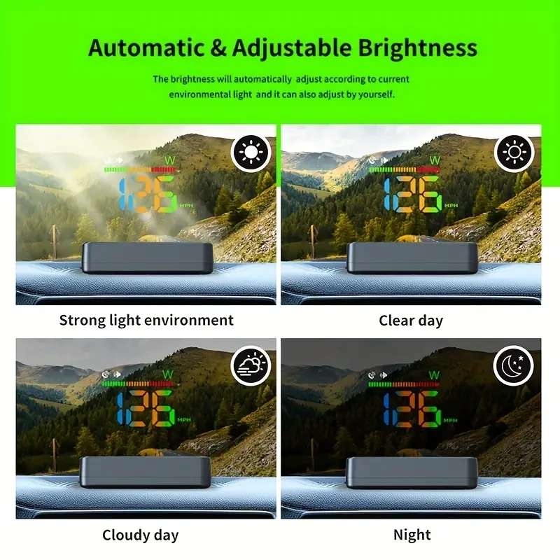 Pantalla frontal universal para coche KWHUD, velocímetro y HUD