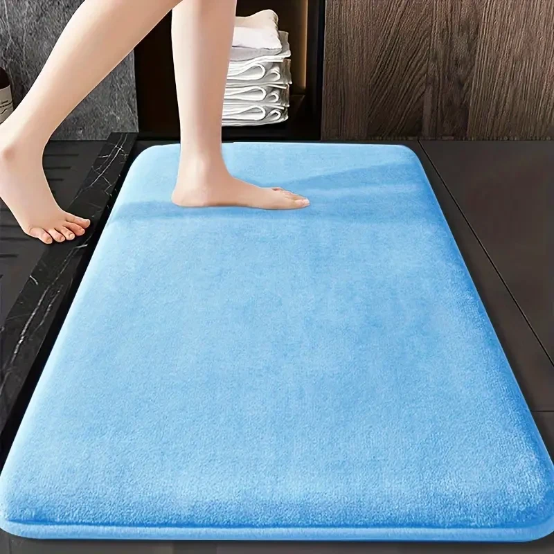 1 alfombrilla de baño ultraabsorbente de lujo: esponja suave de alta densidad 25D, antideslizante, de secado rápido y resistente al moho.