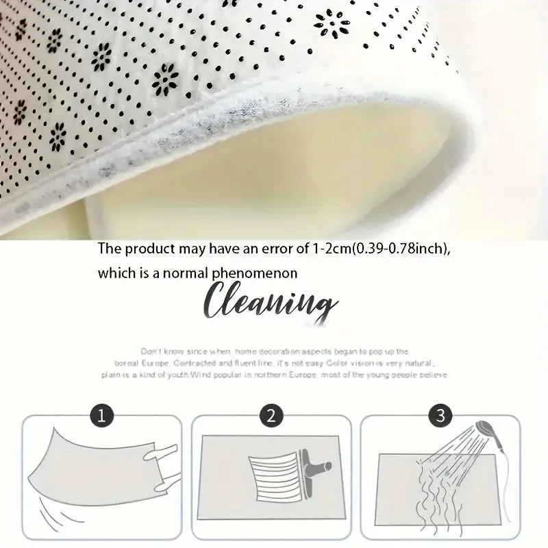 1 alfombrilla de baño ultraabsorbente de lujo: esponja suave de alta densidad 25D, antideslizante, de secado rápido y resistente al moho.