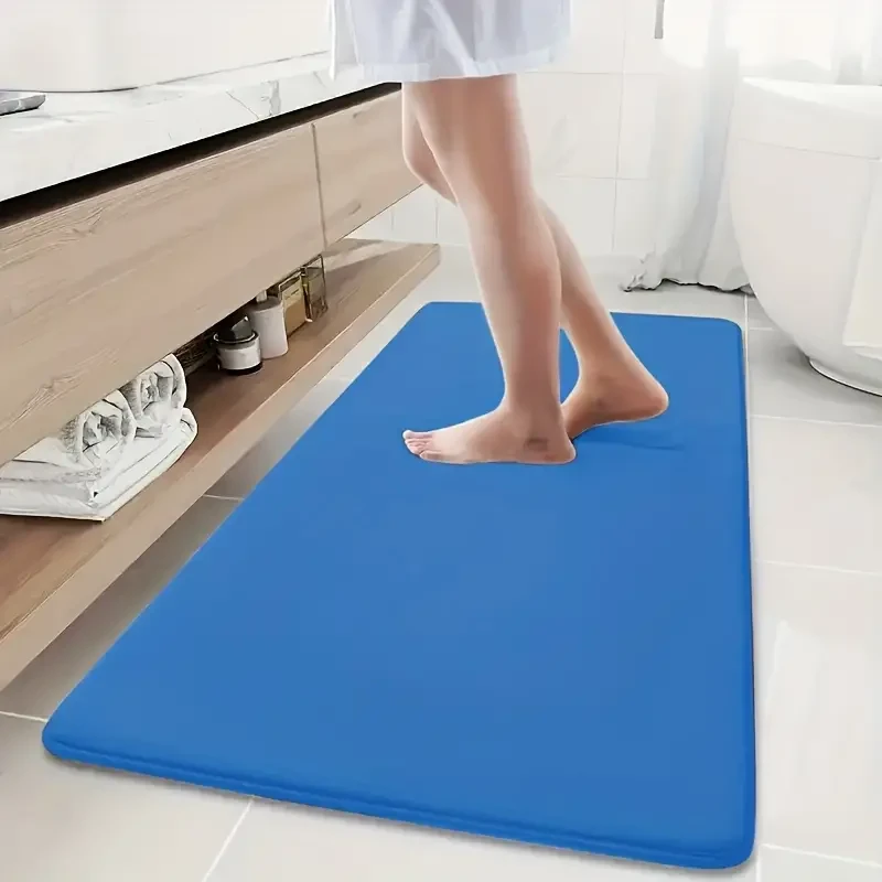 1 alfombrilla de baño ultraabsorbente de lujo: esponja suave de alta densidad 25D, antideslizante, de secado rápido y resistente al moho.