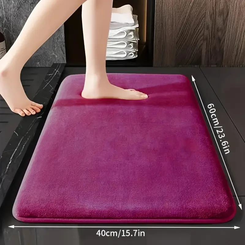 1 alfombrilla de baño ultraabsorbente de lujo: esponja suave de alta densidad 25D, antideslizante, de secado rápido y resistente al moho.