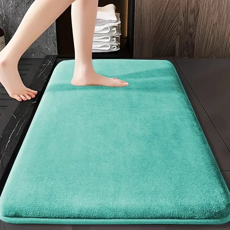 1 alfombrilla de baño ultraabsorbente de lujo: esponja suave de alta densidad 25D, antideslizante, de secado rápido y resistente al moho.