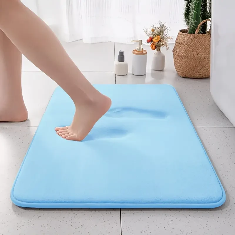 1 alfombrilla de baño ultraabsorbente de lujo: esponja suave de alta densidad 25D, antideslizante, de secado rápido y resistente al moho.