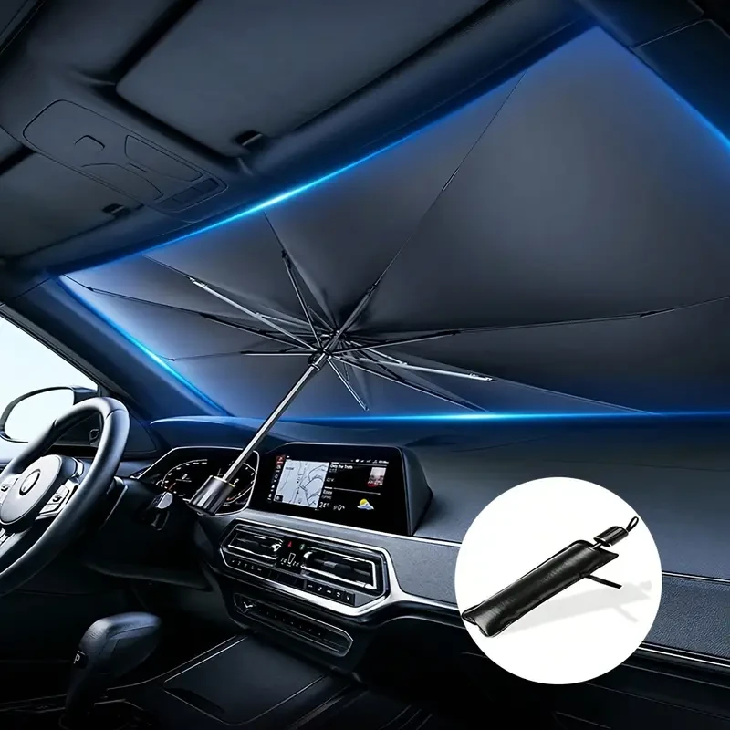 Parasol plegable para parabrisas de coche: protege tu coche del sol