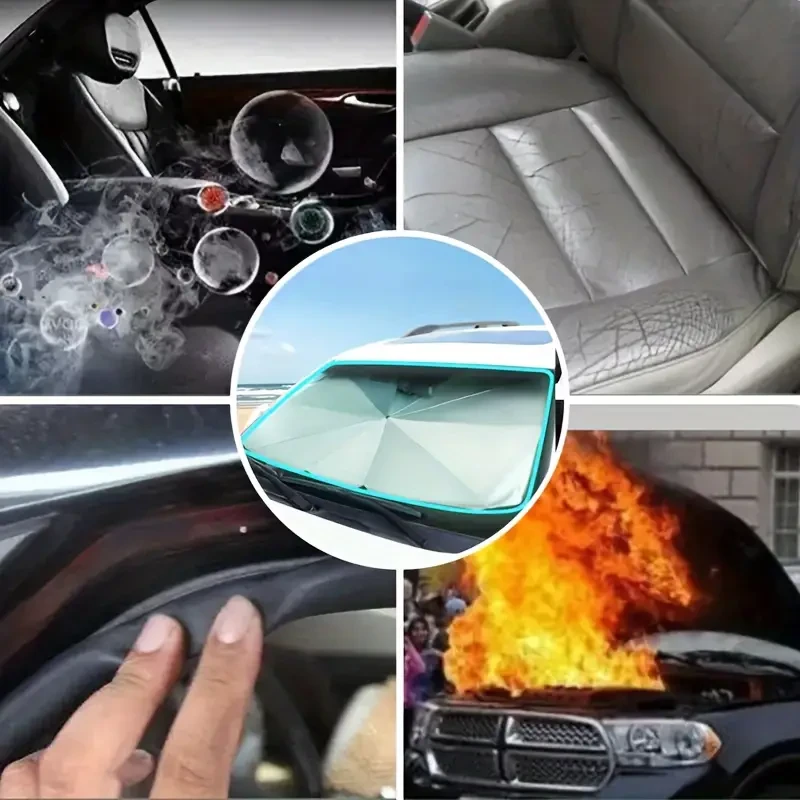 Parasol plegable para parabrisas de coche: protege tu coche del sol