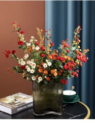 6 rosas artificiales de tacto real