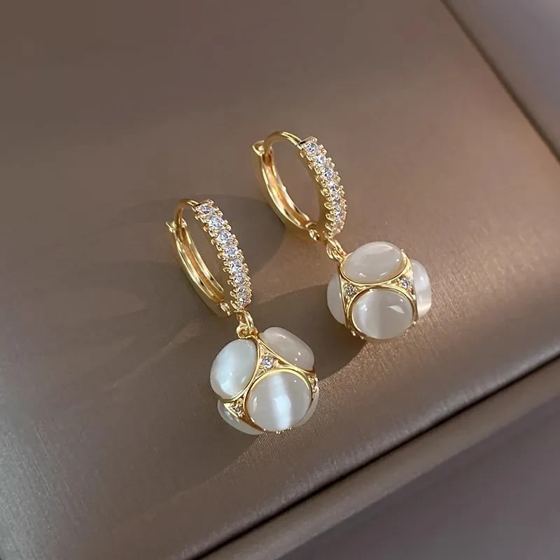 Pendientes de ópalo Pendientes delicados de moda para mujer