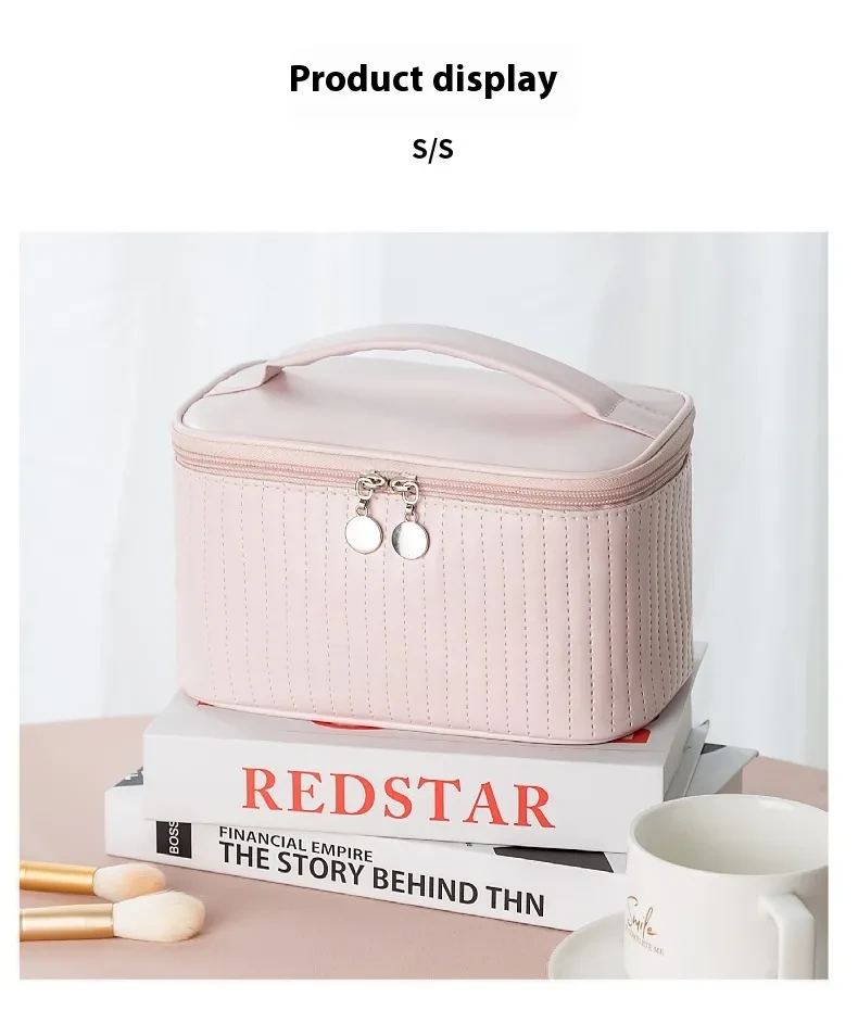 Bolsa de cosméticos portátil de viaje para mujer