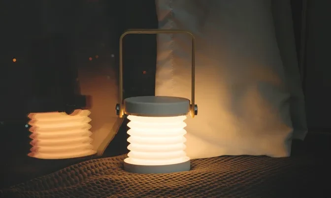Lámpara LED de noche plegable, táctil y regulable, recargable por USB, para decoración del hogar