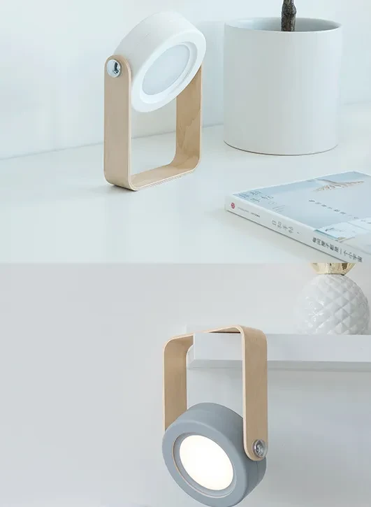 Lámpara LED de noche plegable, táctil y regulable, recargable por USB, para decoración del hogar