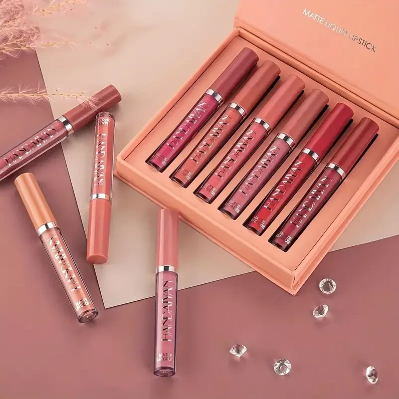 Nuevo set de labiales resistentes al agua de larga duración para mujer