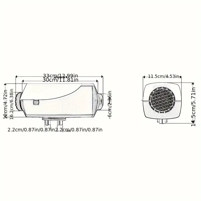 Calentador de aire diésel de 12 V y 2 kW con tanque, pantalla LCD y termostato con control remoto para caravanas, vehículos recreativos y estacionamientos.