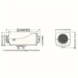 Calentador de aire diésel de 12 V y 2 kW con tanque, pantalla LCD y termostato con control remoto para caravanas, vehículos recreativos y estacionamientos.
