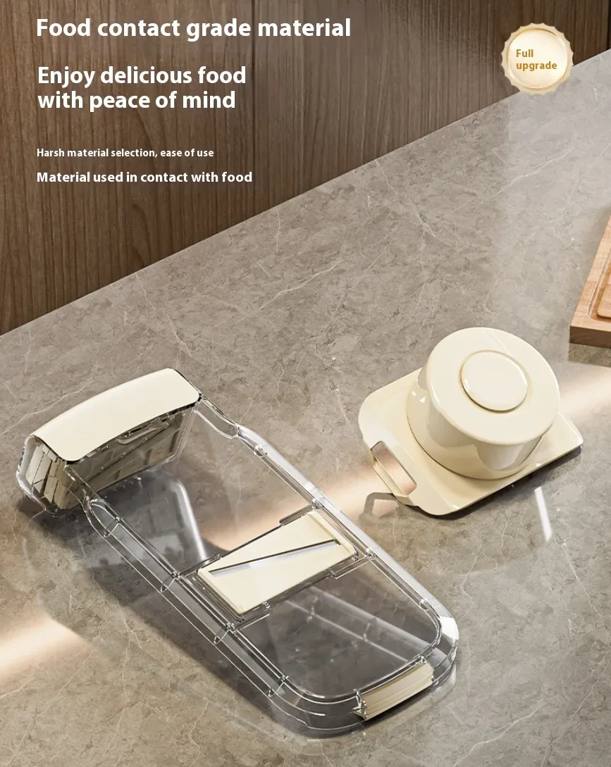 Cortador de verduras multifuncional 2 en 1 para cortar y escurrir verduras, picador de alimentos resistente, práctico utensilio de cocina.