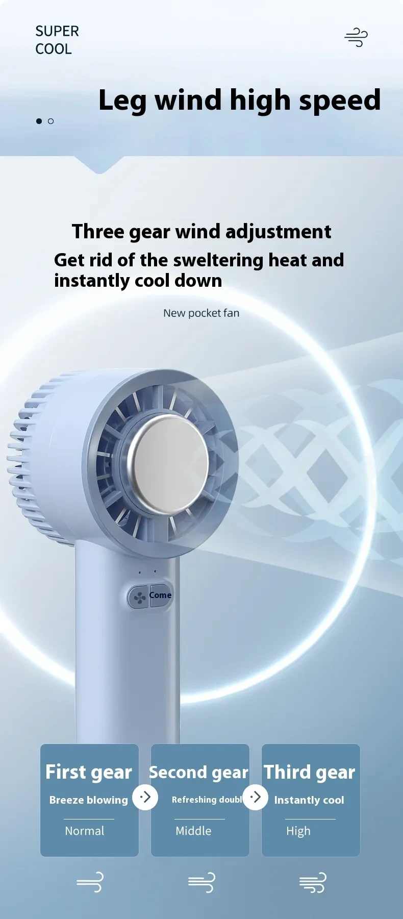 Ventilador turbo de mano de verano 2024, miniventilador portátil de refrigeración por aire, motor sin escobillas, ventilador de conducto de alta velocidad, soplador potente.