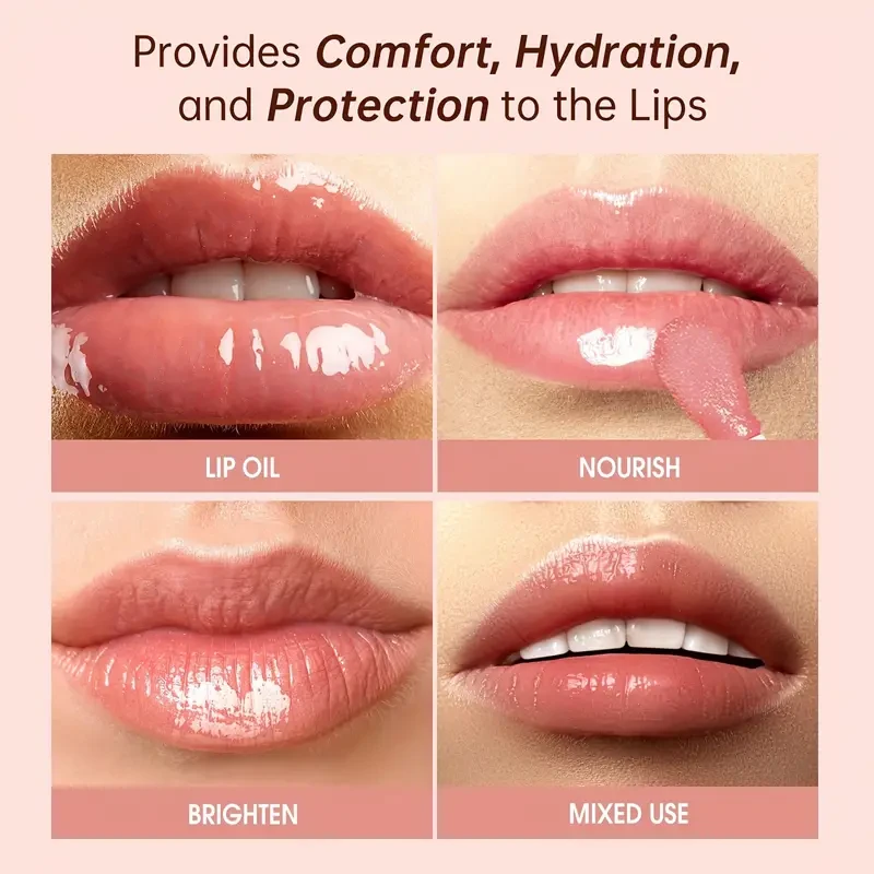Aceite labial hidratante de 4 colores: